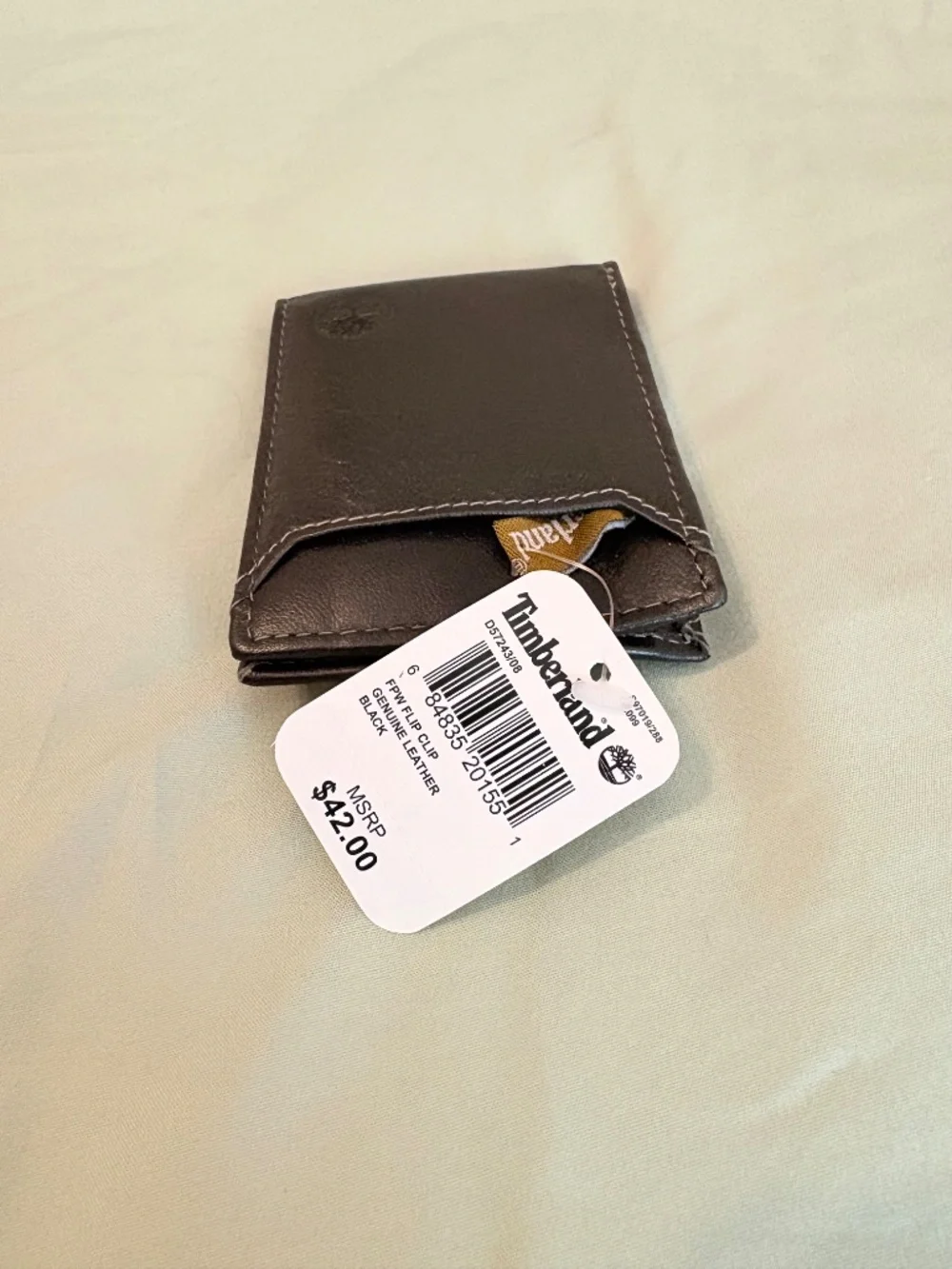 Timberland genuine leather wallet with belt flip clip